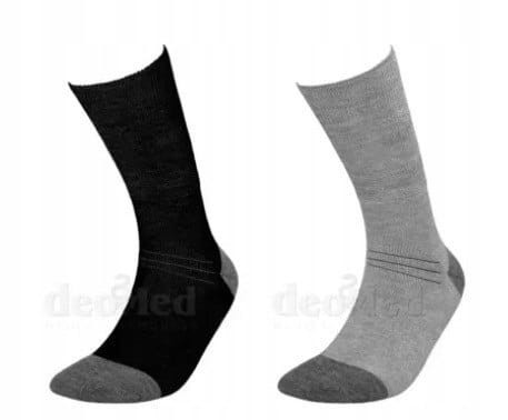Skarpetki bezuciskowe z wełny merynosa oraz jonami srebra Medic Deo Silverwool szare