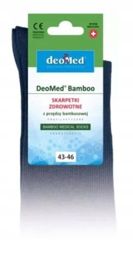 Skarpetki zdrowotne bezuciskowe bambusowe DeoMed Bamboo białe