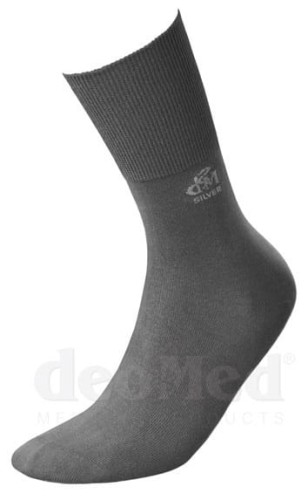 Skarpetki zdrowotne bezuciskowe bambusowe DeoMed Bamboo ciemny szary