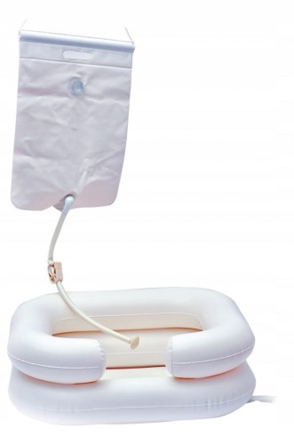 Miska wanienak pneumatyczna do mycia głowy w łóżku + prysznic