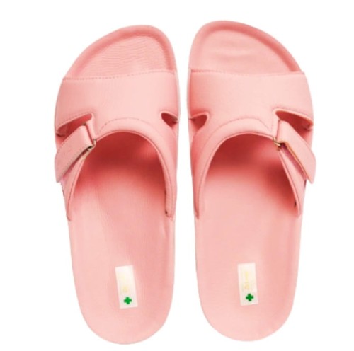 Klapki skórzane Dr Luigi różowe