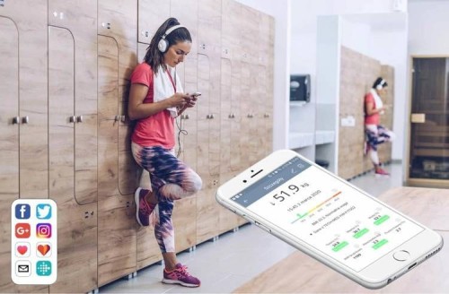 Waga analityczna łazienkowa HW-FIT002 z Bluetooth