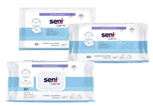 Chusteczki pielęgnacyjne, nasączane 3w1 Seni Care Maxi XXXL 52 szt