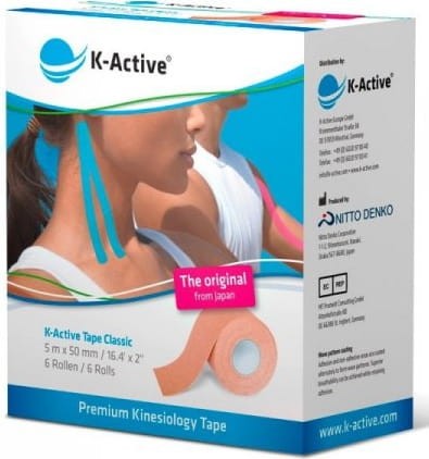 Taśma do kinesiotapingu K-Active 5cmx 5m beż