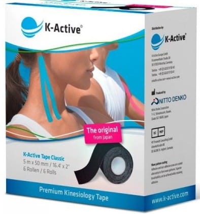 Taśma do kinesiotapingu K-Active 5cmx 5m czarna