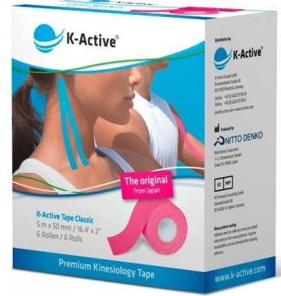 Taśma do kinesiotapingu K-Active 5cmx 5m różowa