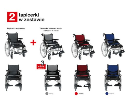 Wózek inwalidzki aluminiowy ERGONOMIC AR-300