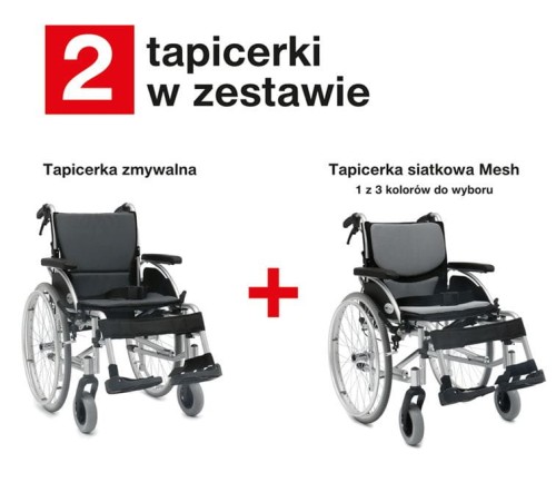 Wózek inwalidzki aluminiowy ERGONOMIC AR-300